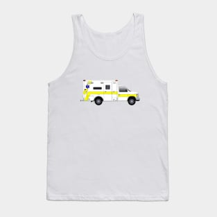 White E350 Horton Ambulance Yellow Stripe Tank Top